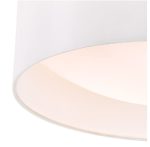 Nysa 2lt Flush White Faux Silk 40cm - Image 4