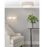 Nysa 2lt Flush White Faux Silk 40cm - Image 5