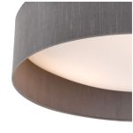 Nysa 3lt Flush Grey Faux Silk 60cm - Image 4