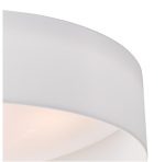 Nysa 3lt Flush White Faux Silk 60cm - Image 5