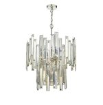 Odile 6lt Pendant Champagne Crystal Polished Nickel Frame