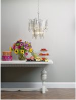 Odile 6lt Pendant Champagne Crystal Polished Nickel Frame - Image 5