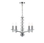 Oleana 5lt Pendant Polished Chrome Crystal