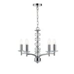 Oleana 5lt Pendant Polished Chrome Crystal