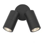 Ortega 2lt Wall Spotlight Matt Black IP65