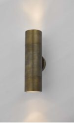 Ortega 2lt Wall Light Natural Brass IP65 - Image 3