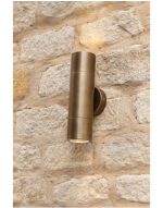 Ortega 2lt Wall Light Natural Brass IP65 - Image 4