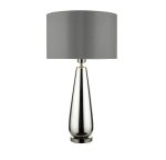 Pablo Table Lamp Black Chrome Smoked Glass With Shade