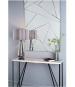 Pablo Table Lamp Black Chrome Smoked Glass With Shade - Image 5