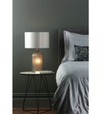 Pamplona Dual Light Table Lamp Grey Glass With Shade - Image 5