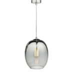 Patrice 1lt Pendant Silver Glass