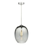 Patrice 1lt Pendant Silver Glass