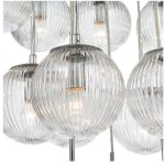 Pelagia 18lt Cluster Pendant Polished Chrome Ribbed Glass - Image 4