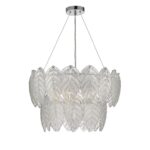 Phillipa 3lt Pendant Clear Glass & Polished Chrome