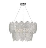 Phillipa 3lt Pendant Clear Glass & Polished Chrome
