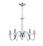 Pique 5lt Polished Chrome Clear Crystal Detail