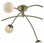 Puglia 6lt Semi Flush Antique Brass Opal Glass - Image 3