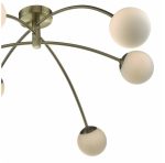 Puglia 6lt Semi Flush Antique Brass Opal Glass - Image 4
