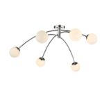 Puglia 6lt Semi Flush Polished Chrome Opal Glass