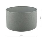 Pyramid Grey Linen Drum Shade 35cm - Image 4