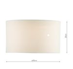 Pyramid White Linen Drum Shade 35cm - Image 3
