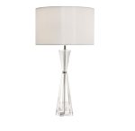 Risha 2lt Table Lamp Crystal & Polished Nickel With Shade