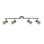 Ryan 4lt Bar Spotlight Brushed Nickel Matt Black