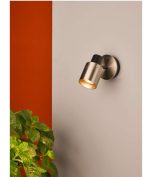 Ryan Single Wall Spotlight Brushed Nickel Matt Black - Image 3
