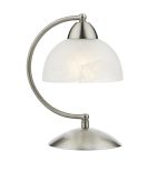 Saxby Touch Table Lamp Satin Chrome Glass