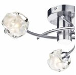 Seattle 3lt Semi Flush Satin Chrome Glass - Image 3