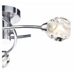 Seattle 3lt Semi Flush Satin Chrome Glass - Image 4
