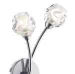 Seattle 2lt Wall Light Satin Chrome Glass - Image 3