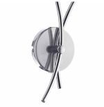 Seattle 2lt Wall Light Satin Chrome Glass - Image 4