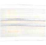 Sector Large Wall Light Frosted Glass Polished Chrome LED - Image 4