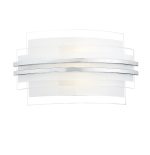 Sector Small Wall Light Frosted Glass Polished Chrome LED