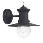 Sedgewick Outdoor Wall Light Black Glass IP44