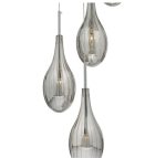 Seta 6lt Cluster Pendant Polished Chrome Smoked Glass - Image 4