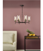 Abel 6lt Pendant Satin Black Glass - Image 5