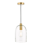 Archie Pendant Satin Bronze Glass