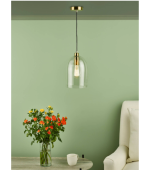 Archie Pendant Satin Bronze Glass - Image 4