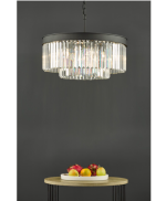 Celeus 6lt Chandelier Anthracite & Crystal - Image 4