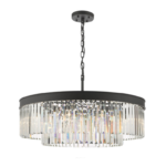 Celeus 8lt Chandelier Anthracite & Crystal