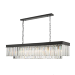 Celeus 6lt Bar Pendant Anthracite & Crystal