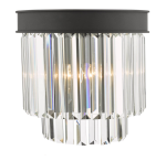 Celeus 2lt Wall Light Anthracite & Crystal