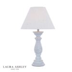 Laura Ashley Chedworth Table Lamp Concrete & Polished Nickel With Shade