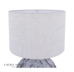 Laura Ashley Elderdale Table Lamp Smoked Glass & Polished Chrome With Shade - Image 3