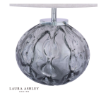 Laura Ashley Elderdale Table Lamp Smoked Glass & Polished Chrome With Shade - Image 4