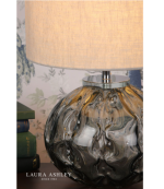 Laura Ashley Elderdale Table Lamp Smoked Glass & Polished Chrome With Shade - Image 6