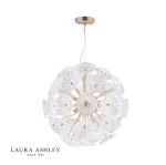 Laura Ashley Elwick 6lt Pendant Textured Glass & Antique Brass - Image 3