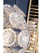 Laura Ashley Elwick 6lt Pendant Textured Glass & Antique Brass - Image 8